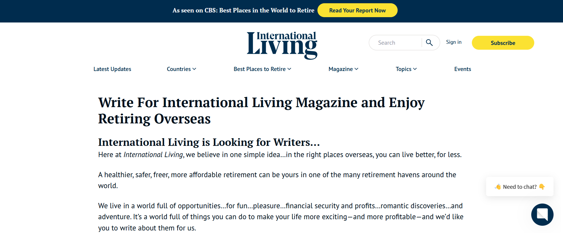 International Living Magazine
