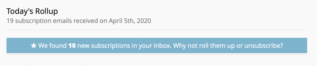 Writing tools: Unroll.me